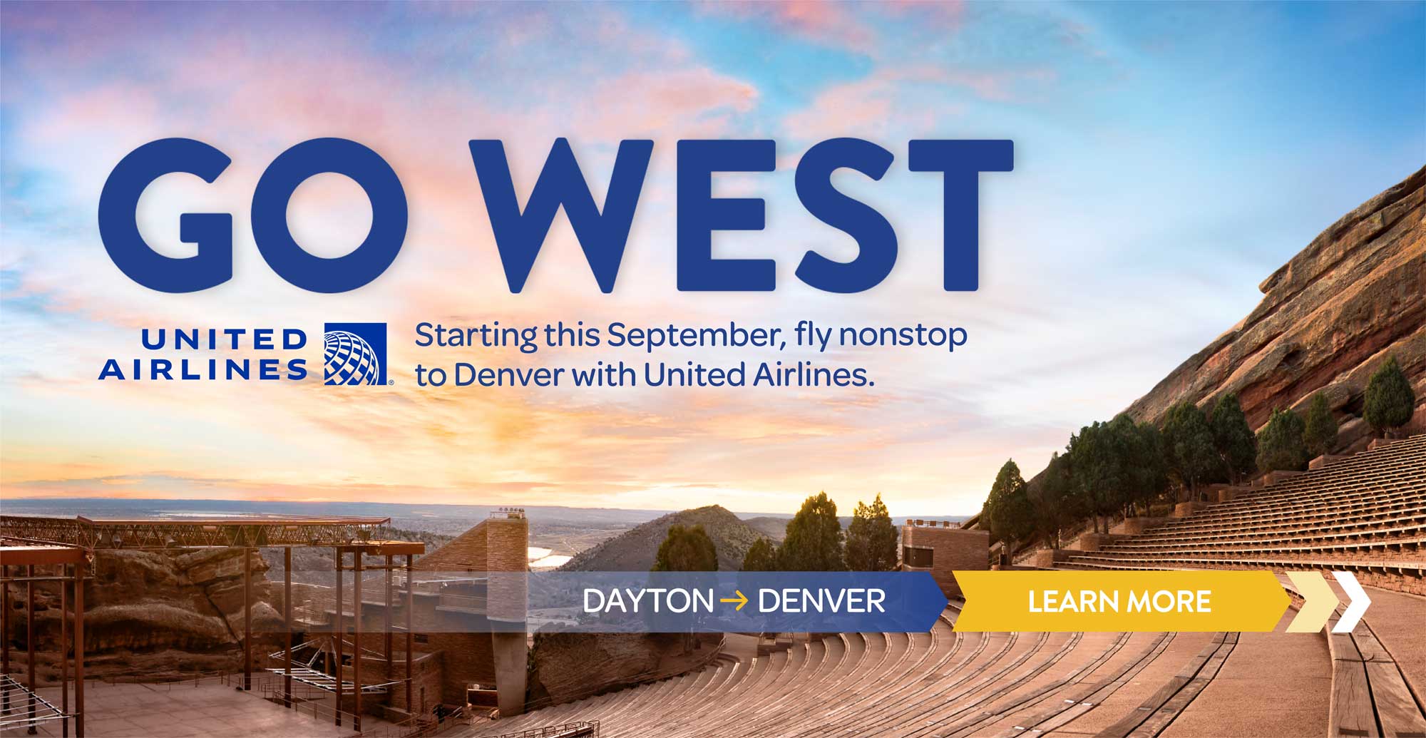 Starting this September, fly nonstop to Denver with United Airlines.